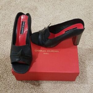 Charles Jordan heels. Size 7.5 . Leather upper